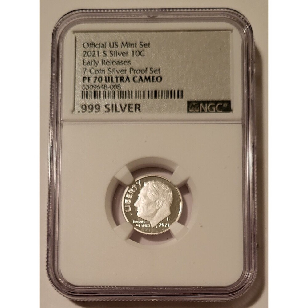 2021 S Silver Roosevelt Dime Proof PF70 UC NGC Early Releases
